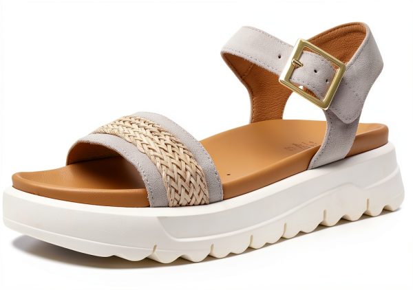 Geox Womens Sandals Breathable Navy Lt Taupe Sizes-5