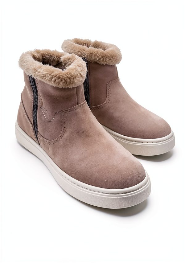 Geox Girls Boots Dark Beige Flexible Cold Protection-1