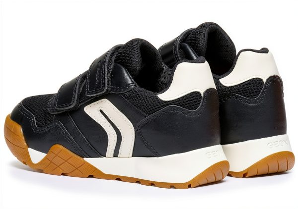 Geox Boys Breathable Shoes Black Lt Ivory Size 10.5 Little-6