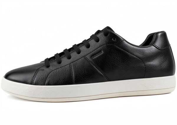 Geox Mens Breathable Sneakers Black White Sizes Available-2