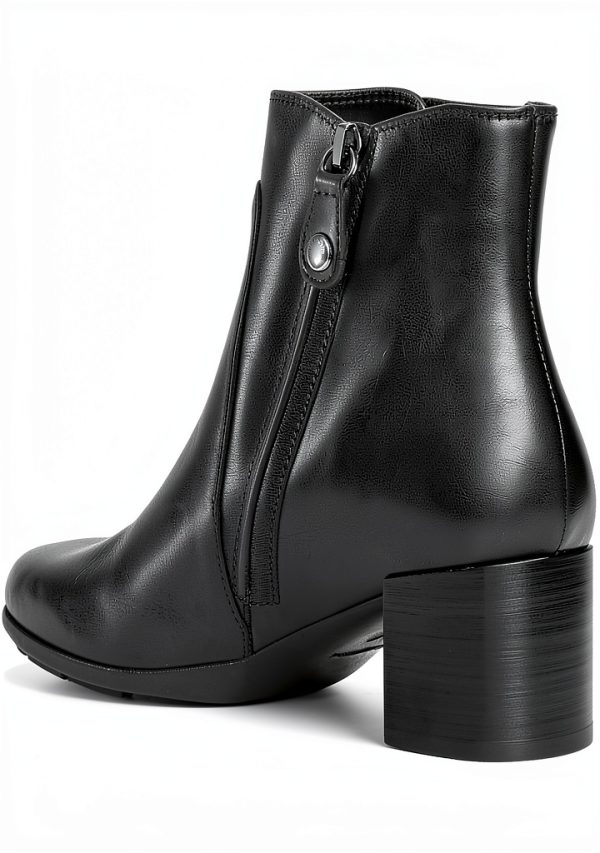 Geox Womens Black Ankle Boots Breathable Comfortable-6
