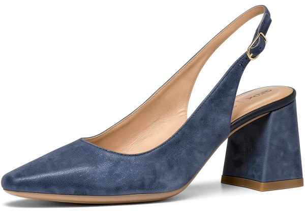Geox Womens Breathable Pumps Dk Avio Black Gold Sizes-4