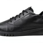 Geox Mens Black Leather Sneakers Casual Comfort U927FA02243-0