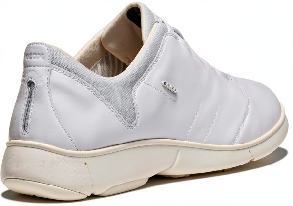 Geox Womens White Sneakers Elastic Laces Lightweight Comfort-7