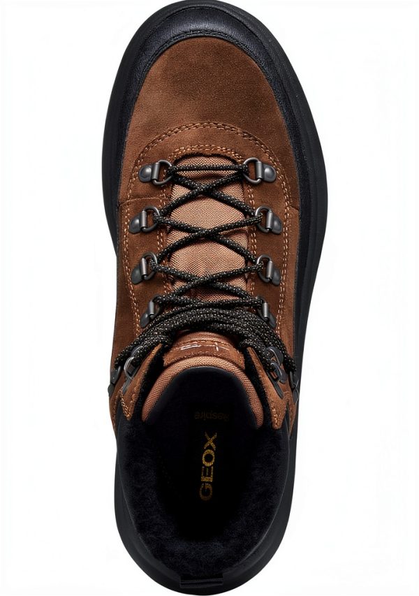 Geox Mens Breathable Western Boots Toffee Black Military-3