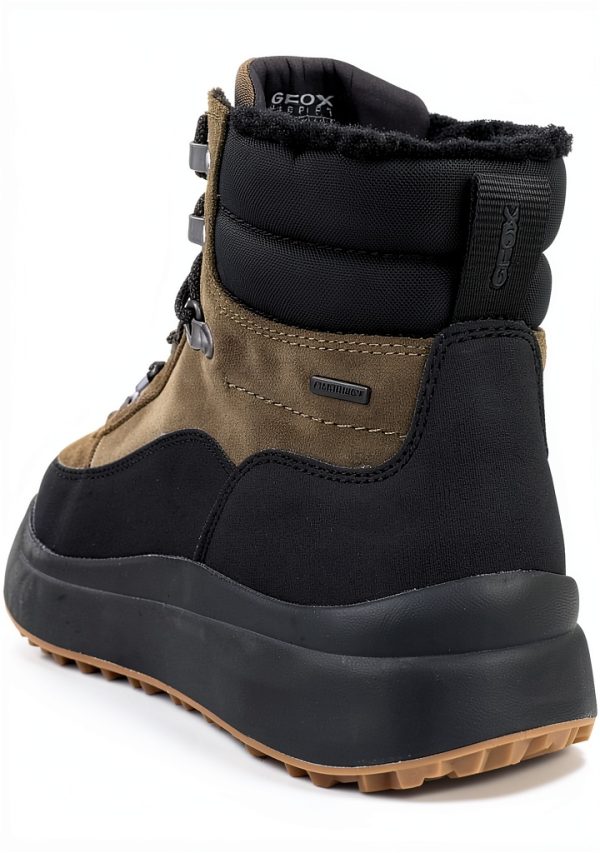 Geox Breathable Mens Boots Military Black Toffee Black-5