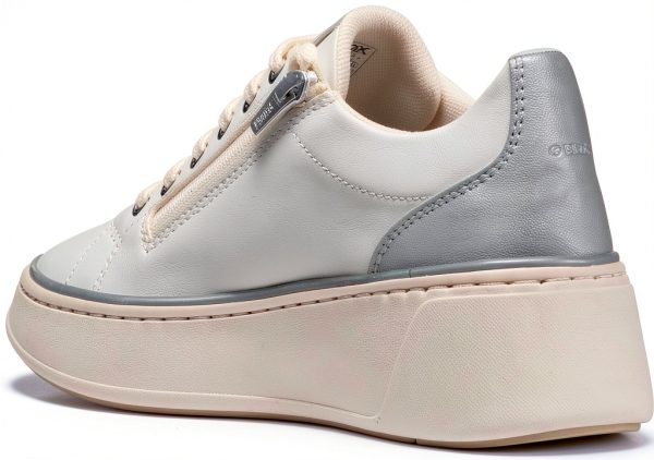 Geox Womens Breathable Sneakers Lace Up Zip Closure-5