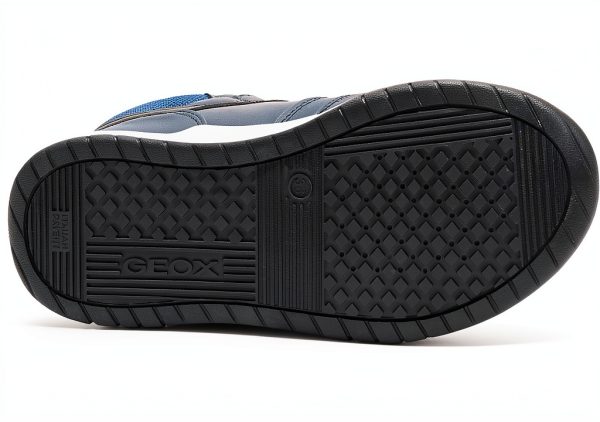 Geox Boys Sneakers Navy Light Grey Rubber Sole Kids Shoes-1