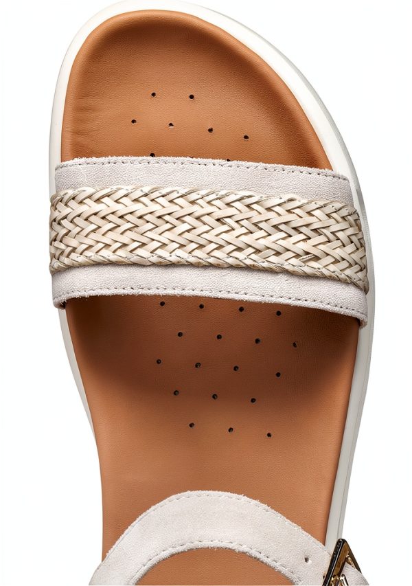 Geox Womens Sandals Breathable Navy Lt Taupe Sizes-6