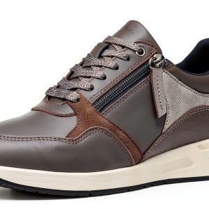 Geox Womens Breathable Sneakers Black White Grey Sizes-0