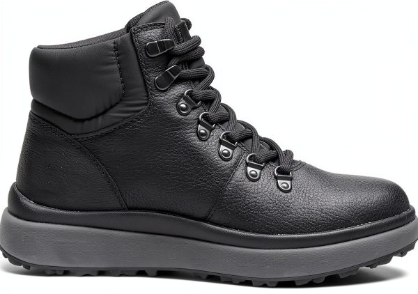 Geox Mens Black Boots Synthetic Upper Rubber Sole-3