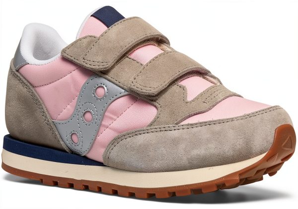 Saucony Kids Running Shoes Leather Hook Loop Closure-0