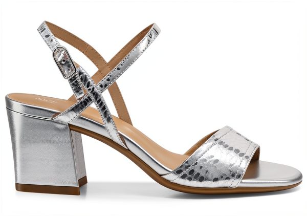 Geox Womens Heeled Sandals Perforated Sole Buckle Strap-3