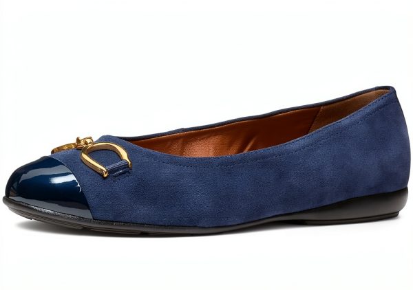 Geox Womens Shoes Breathable Easy On Footwear Black Navy-1