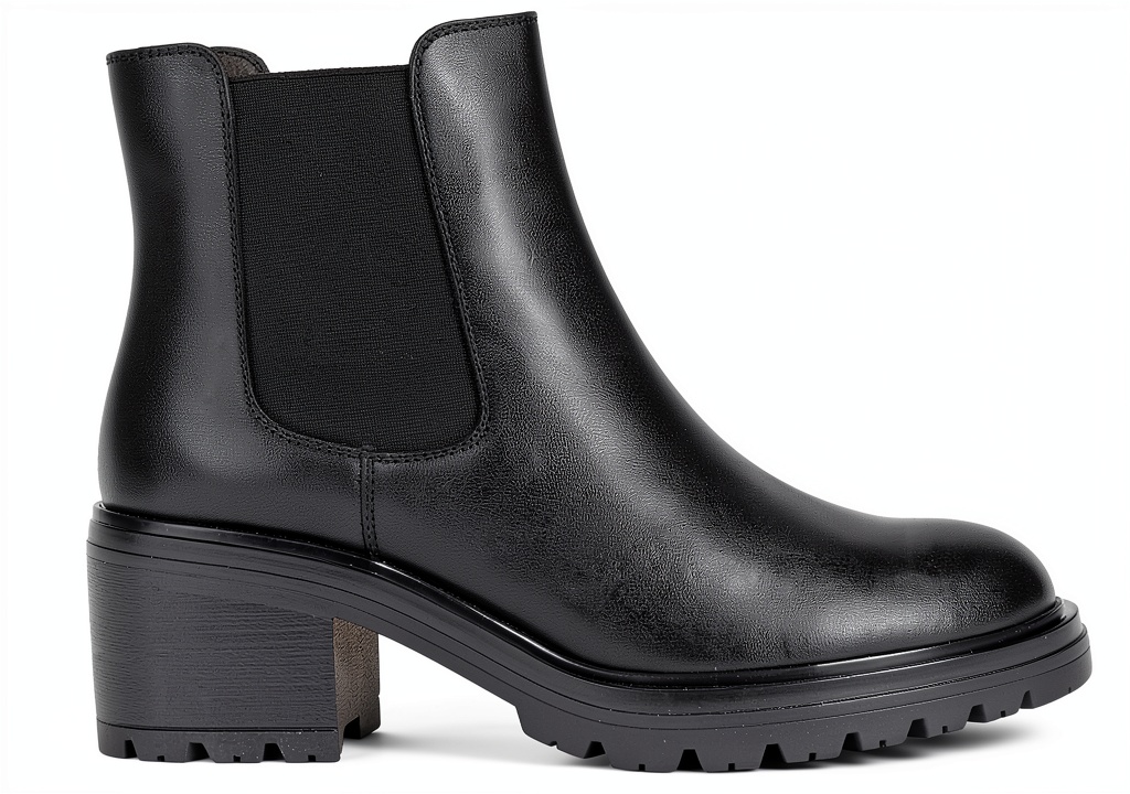 Geox womens black ankle boots displayed on a neutral background