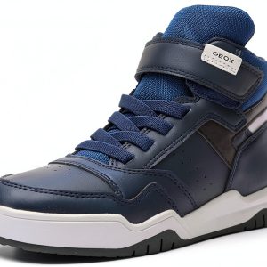 Geox Boys Sneakers Navy Light Grey Rubber Sole Kids Shoes-0