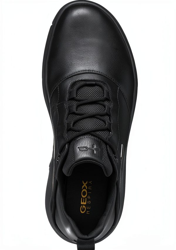 Geox Mens Sneakers Breathable Lace Up Black Coffee-3