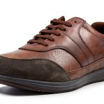Geox Mens Sneakers Breathable Comfort Lace Zip Navy Coffee-0