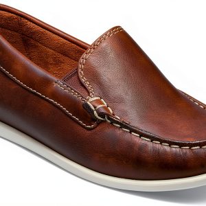 Florsheim Kids Jasper Venetian Loafers Leather Moc Toe-0