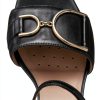 Geox Womens Heeled Sandals Breathable Comfortable Black-8