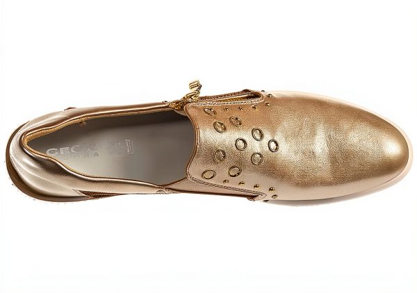 Gold Sneakers Womens Fashion Sneakers Rubber Sole Comfort-4