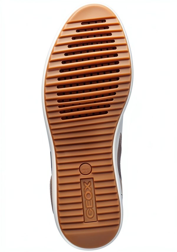 Geox Womens Sneakers Breathable Optic White Nude Size 85-3