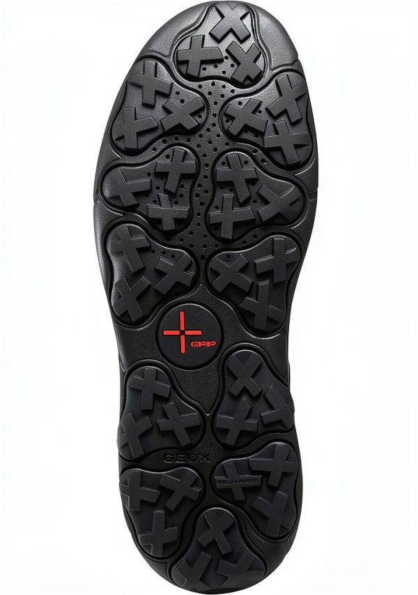 Geox Mens Sneakers Breathable Lace Up Black Coffee-1