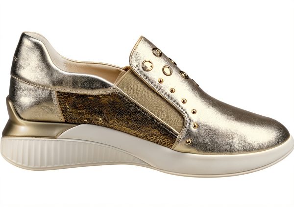 Gold Sneakers Womens Fashion Sneakers Rubber Sole Comfort-5