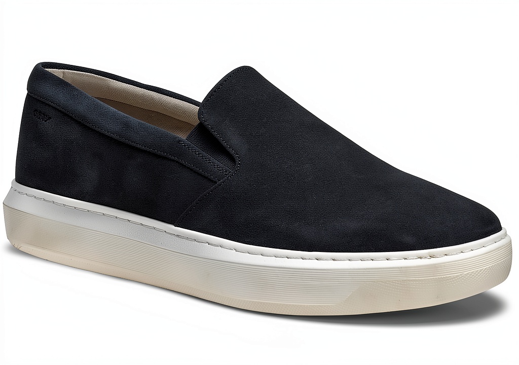 Geox Navy mens sneakers showcasing breathable design and navy color