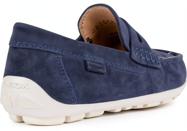 Geox Boys Loafers Breathable Casual Shoes Lt Beige Navy-5