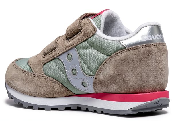 Saucony Kids Sneakers Grey Silver Pink Double Hook Loop-2