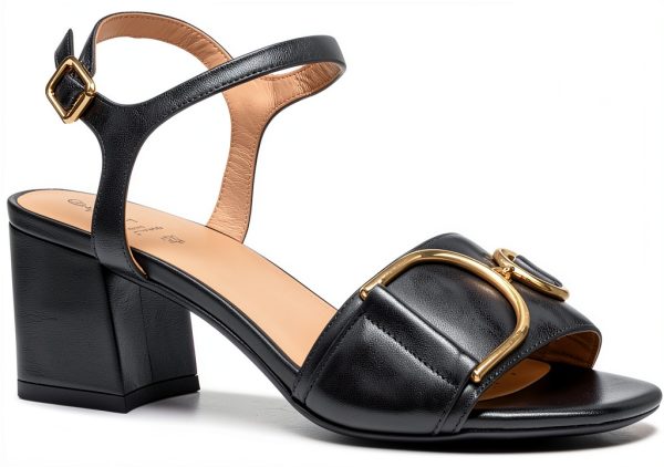 Geox Womens Heeled Sandals Breathable Comfortable Black-0