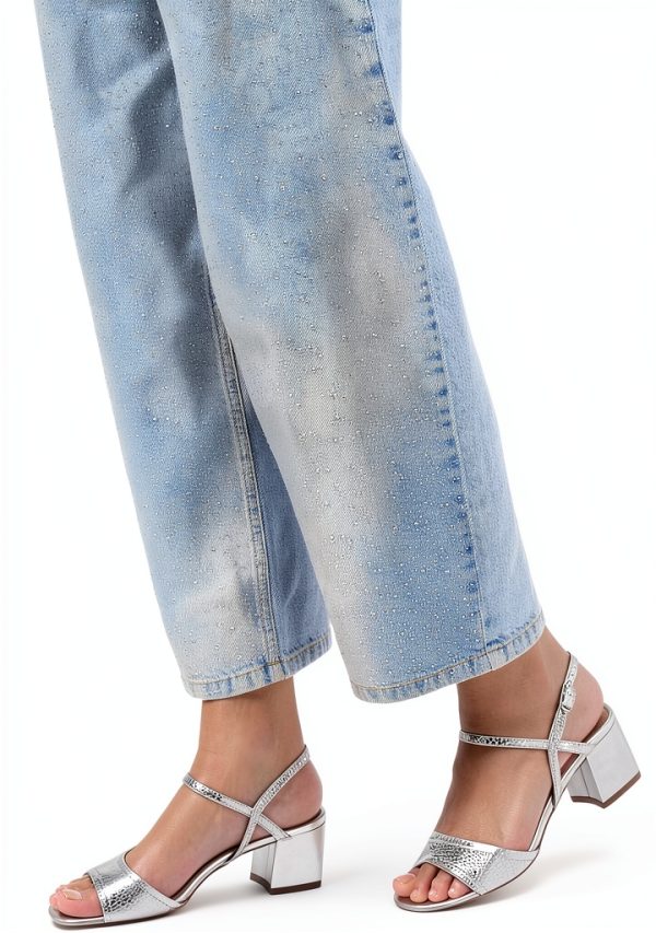 Geox Womens Heeled Sandals Perforated Sole Buckle Strap-1