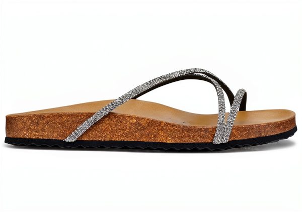 Geox Womens Flat Sandals Black Silver Comfortable Casual-0