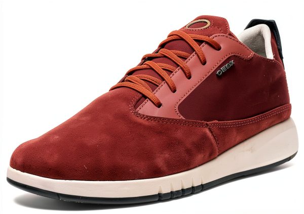 Geox Mens Sneakers Leather Breathable Comfort Walking Shoes-0