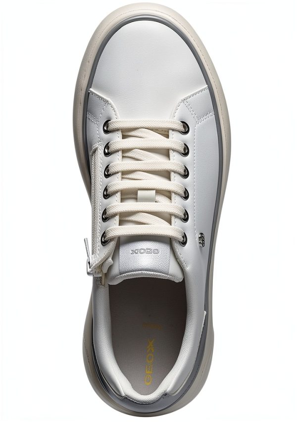 Geox Womens Breathable Sneakers Lace Up Zip Closure-4