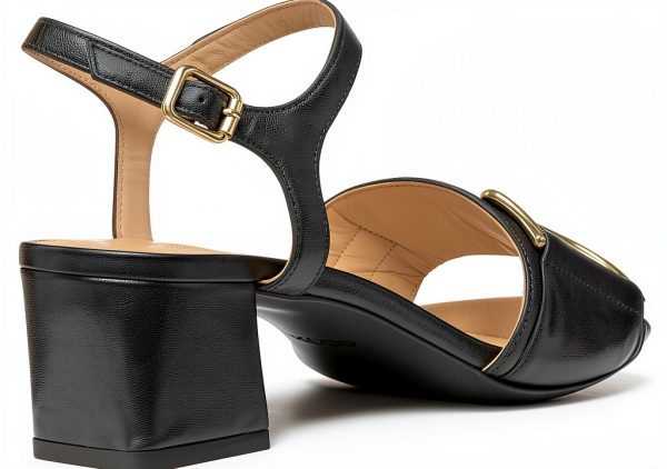 Geox Womens Heeled Sandals Breathable Comfortable Black-7