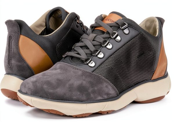 Geox Mens Sneakers Leather Lace-Up Low-Top Breathable-6