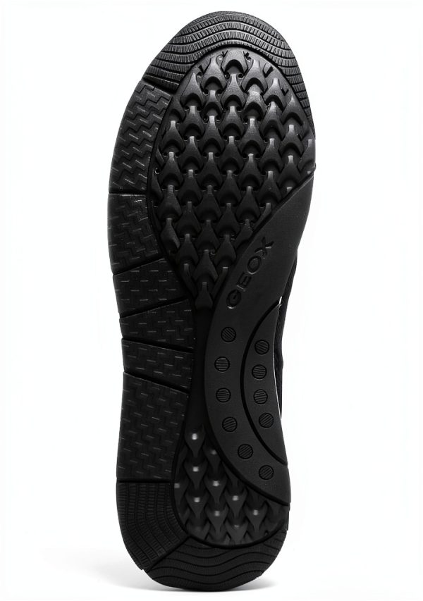 Geox Womens Breathable Sneakers Black White Grey Sizes-2