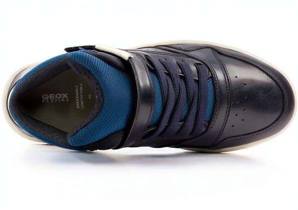 Geox Boys Sneakers Navy Light Grey Rubber Sole Kids Shoes-2