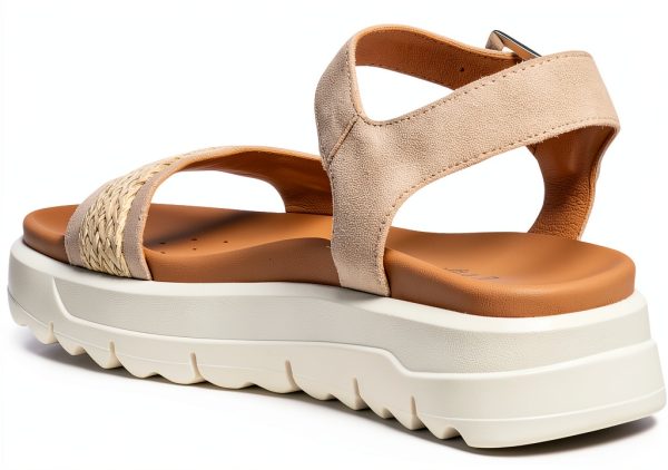 Geox Womens Sandals Breathable Navy Lt Taupe Sizes-2