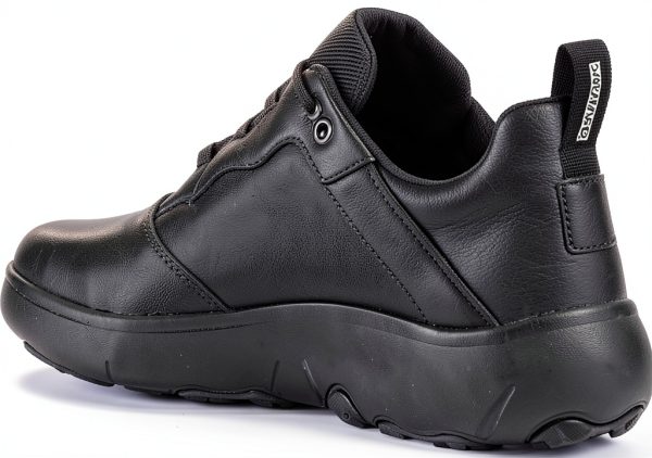 Geox Mens Sneakers Breathable Lace Up Black Coffee-4