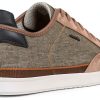 Geox Men Sneakers Canvas Lace Up Casual Brown Taupe Navy-6