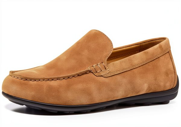Mens Slip On Loafers Lightweight Comfortable Coffee Black-5