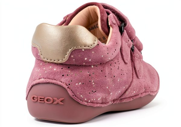 Geox Baby Girls Pink Sneakers Breathable Everyday Sturdy-3