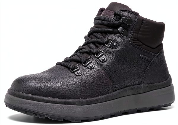 Geox Mens Black Boots Synthetic Upper Rubber Sole-0