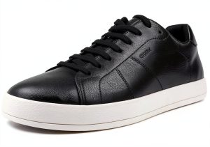 Geox Mens Breathable Sneakers Black White Sizes Available-0