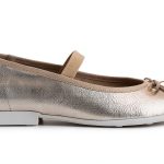 Geox Girls Flats Silver Platinum Breathable School Shoes-0