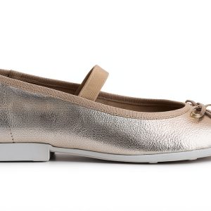 Geox Girls Flats Silver Platinum Breathable School Shoes-0