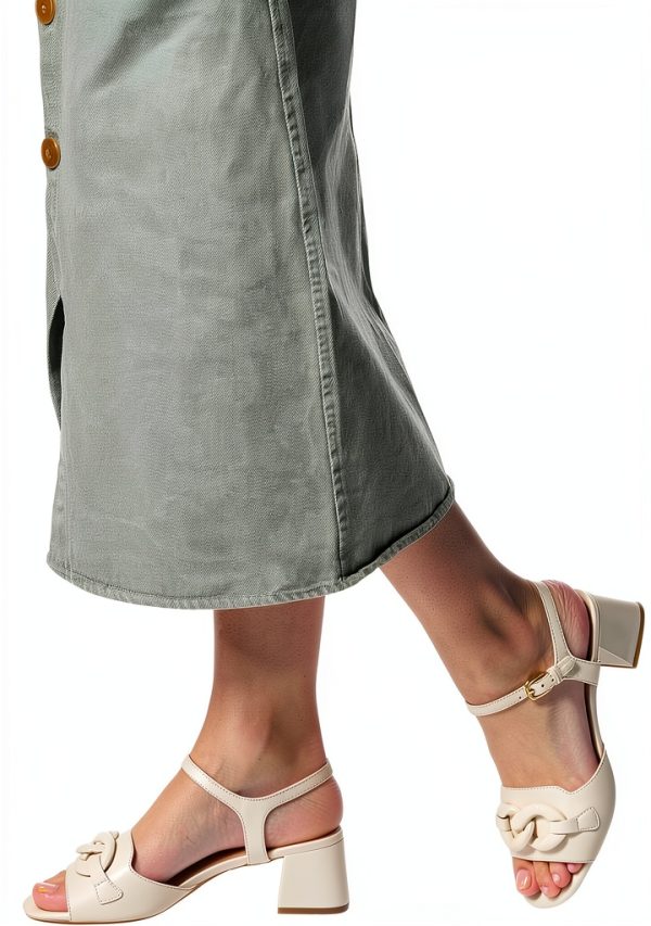 Geox Womens Heeled Sandals Breathable Buckle Strap-1